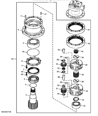 9262463 SWING REDUCER gear FOR HITACHI ZX850-3 870-3